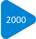 2000 in a yellow arrow