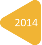 2014 in a yellow triangle