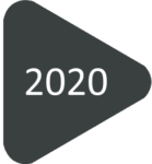 2020 in a gray triangle