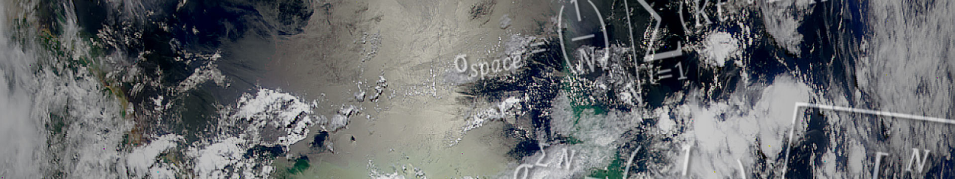 Section of a map of the earth with a formula on top