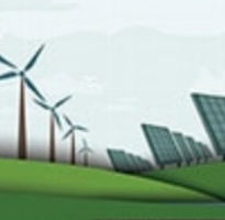 Optimizing Interconnection for Renewables and Storage image of windmills and solar panels in a green field