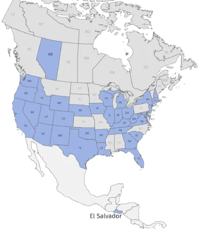 PowerClerk North America Map