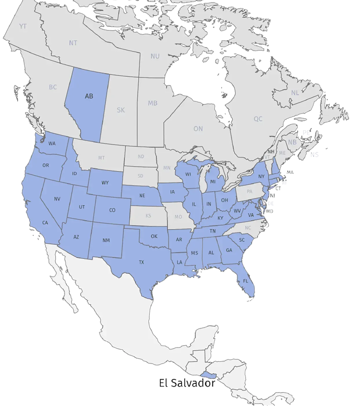 PowerClerk North America Map