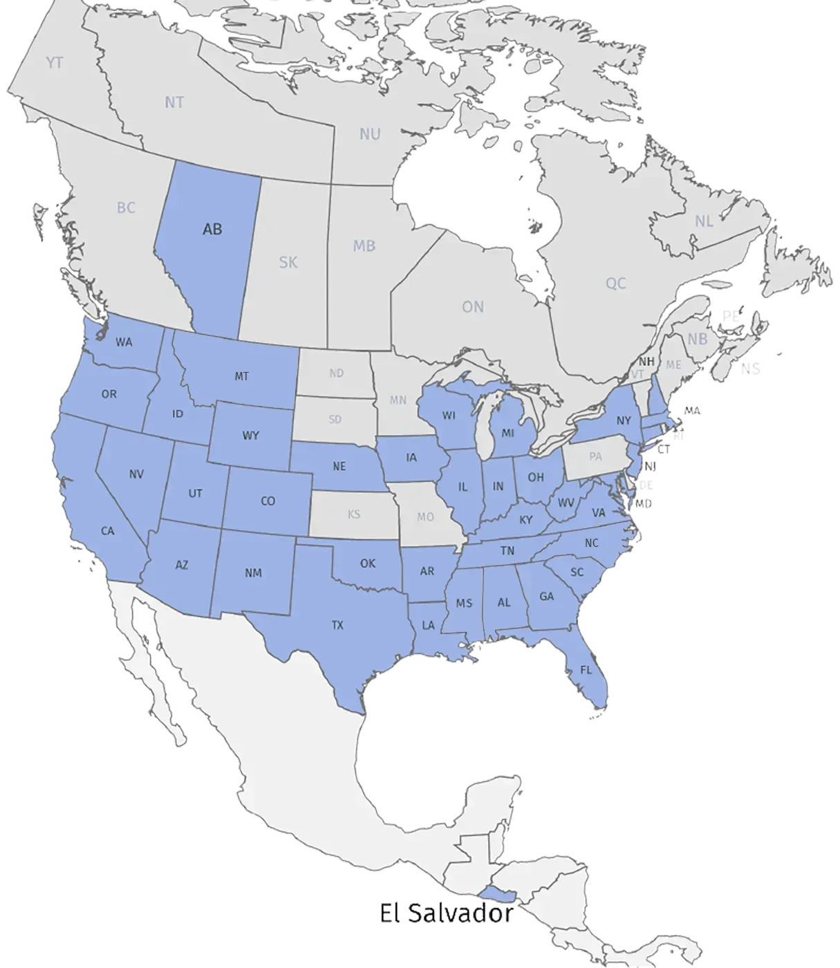 PowerClerk North America Map
