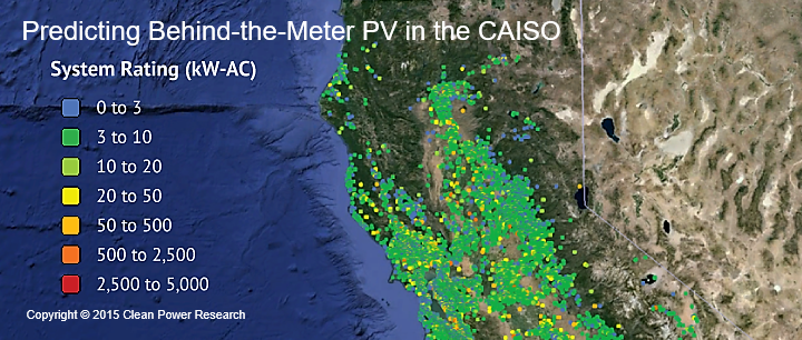 Predicting behind-the-meter PV CAISO