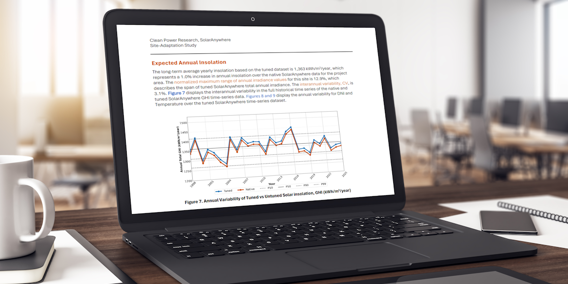 Turning Solar Resource Uncertainty into Financial Value: New SolarAnywhere® Site‑Adaptation Report