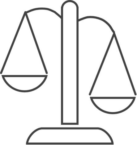 balanced scale outline icon