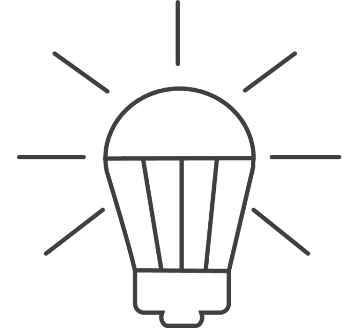 light bulb outline icon