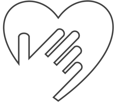 hand over heart icon