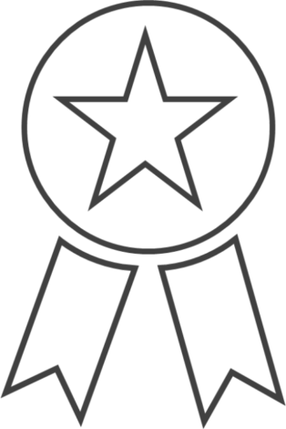 white ribbon icon
